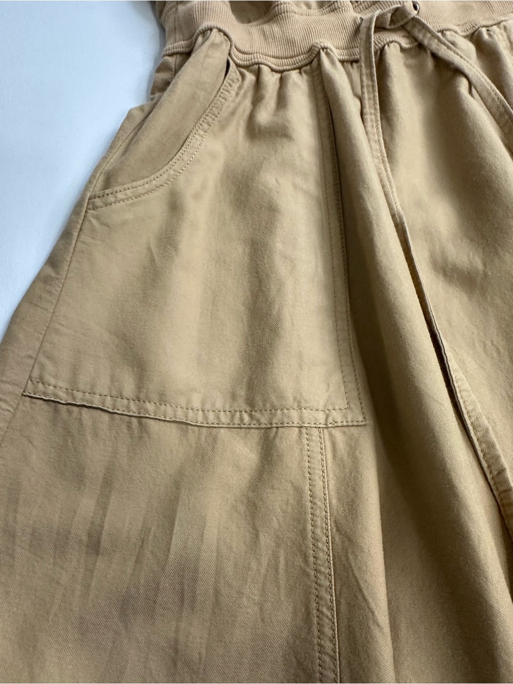 Tommy Hilfiger women’s XS Sleeveless Tie-Waist Shirt Dress in Camel - Picture 13 of 13